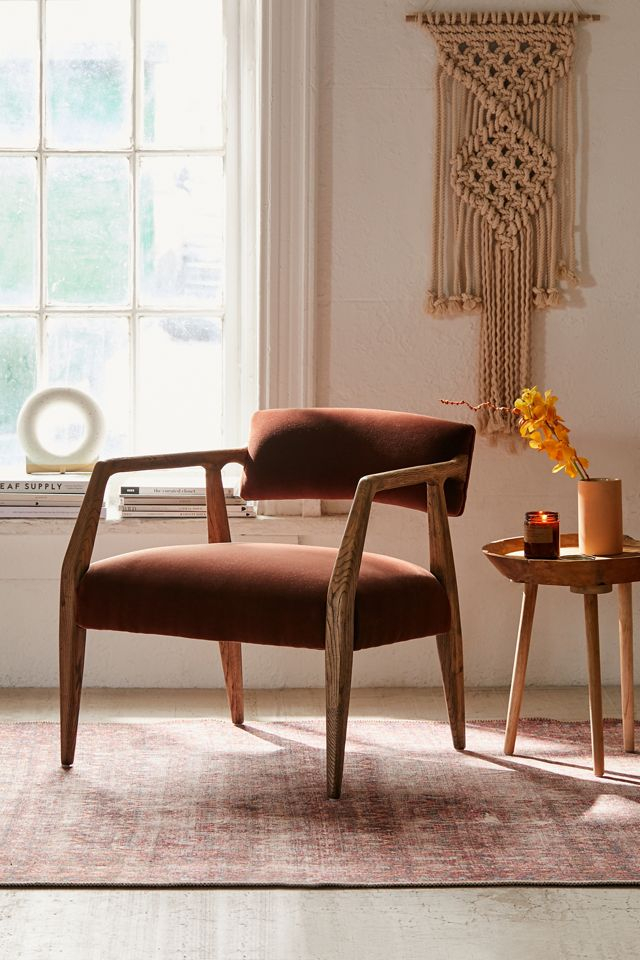 Edith Upholstered Velvet Arm Chair
