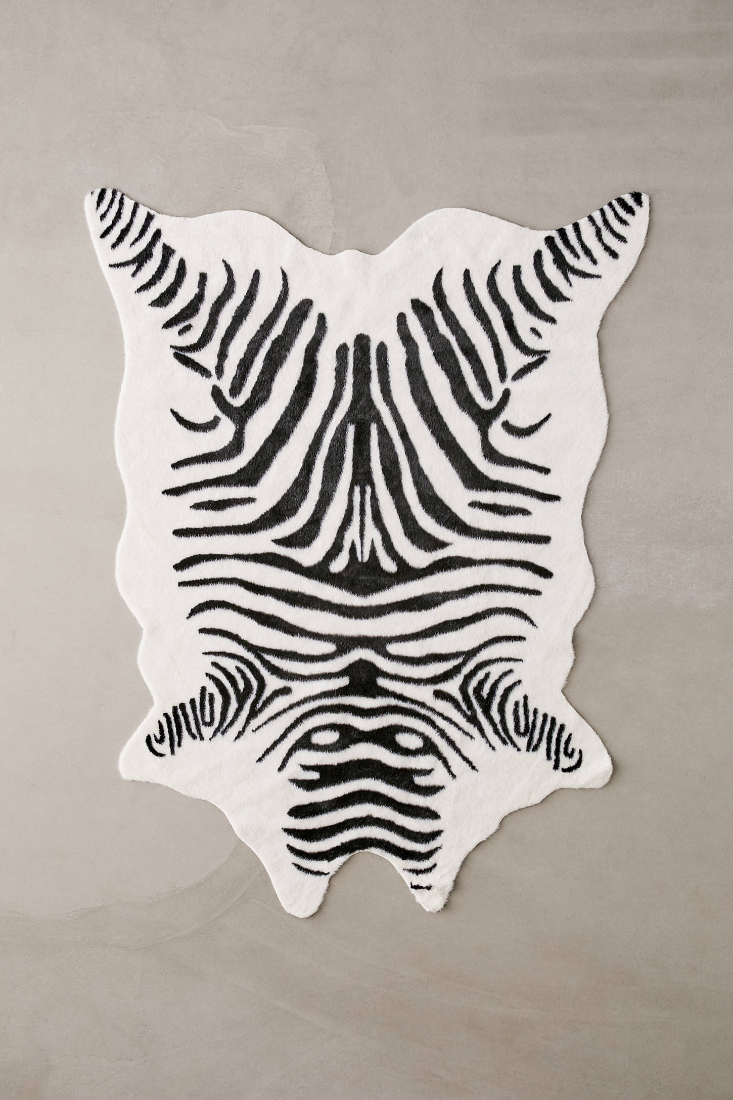Shaped Faux Animal Hide Rug