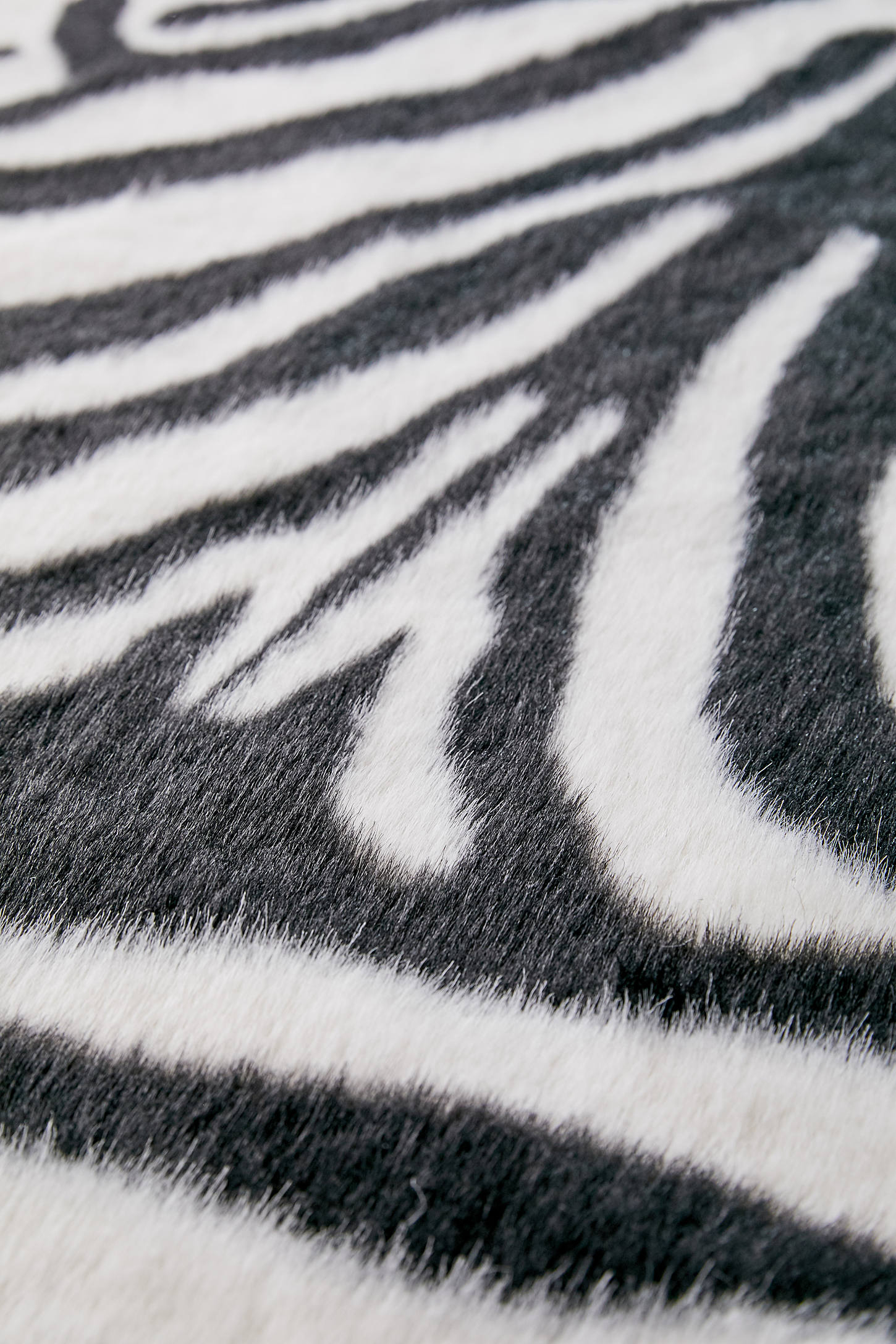 Shaped Faux Animal Hide Rug