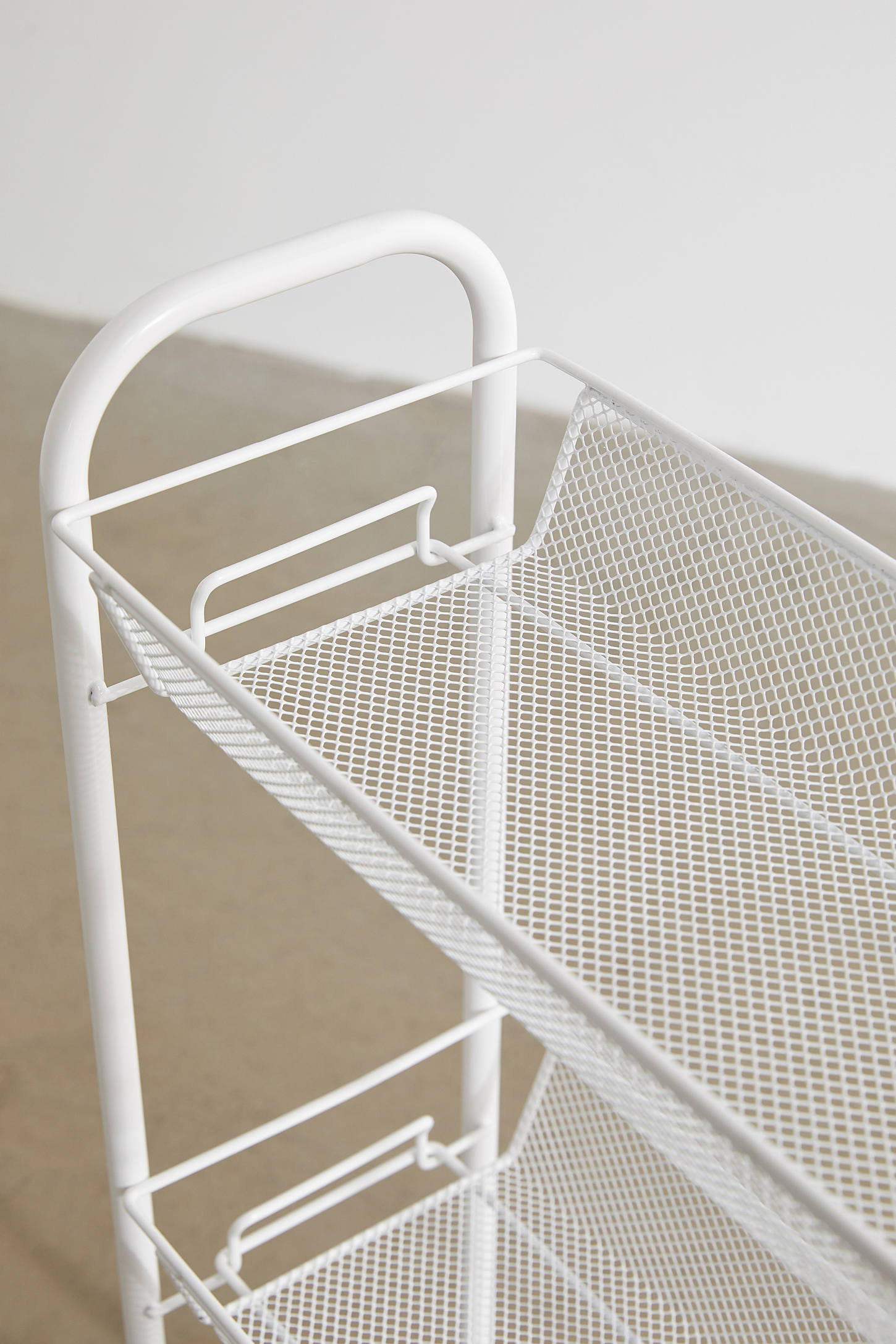 Slim 3-Tier Wire Rolling Storage Cart