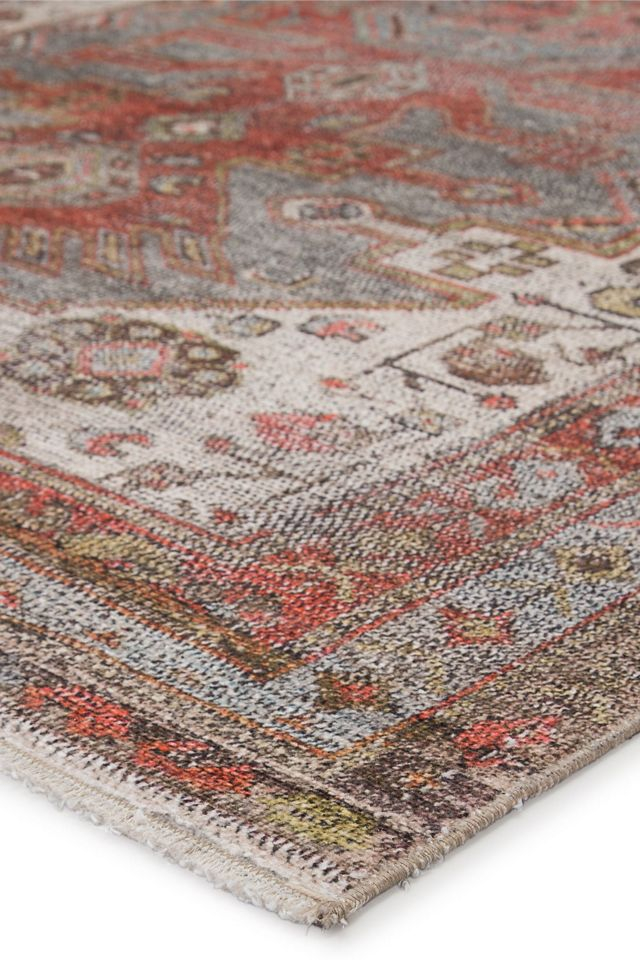 Reversible Medallion Blue Wool-Cotton Blend Area Rug 8'10" x 11'9"