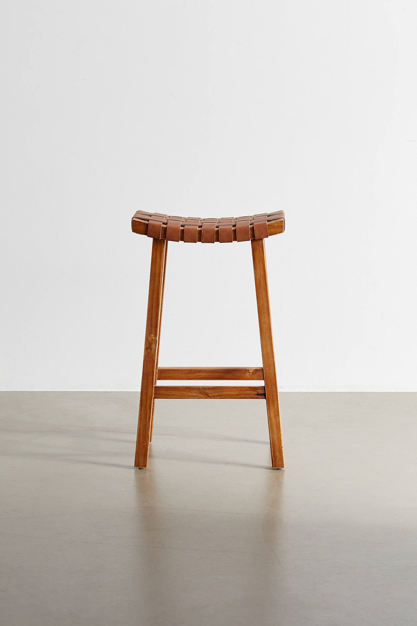Woven Leather Stool