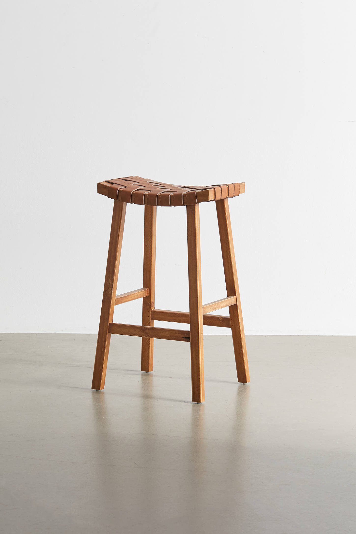 Woven Leather Stool