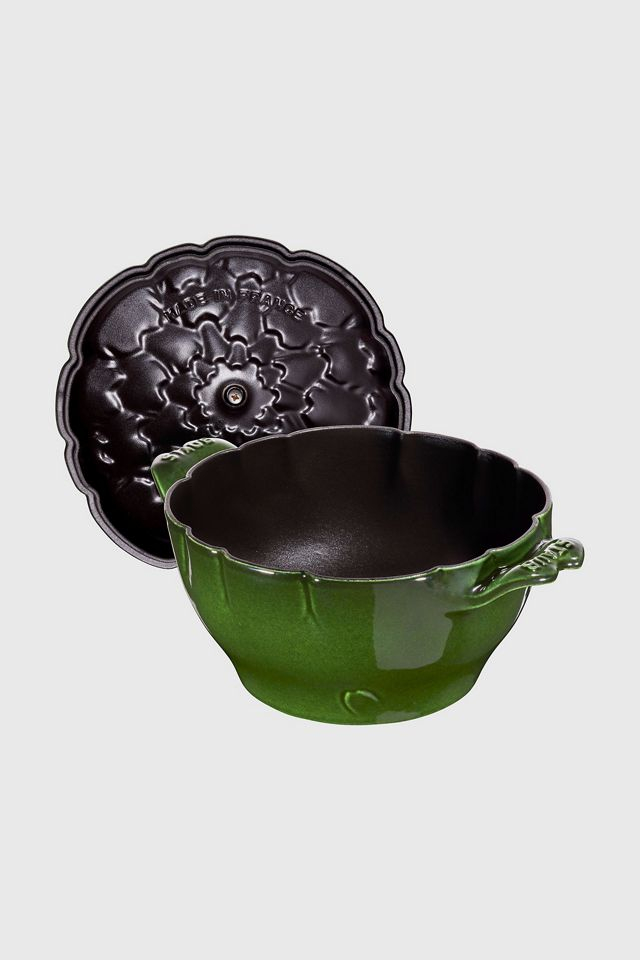 Staub Cast Iron 3-qt Artichoke Cocotte - Basil