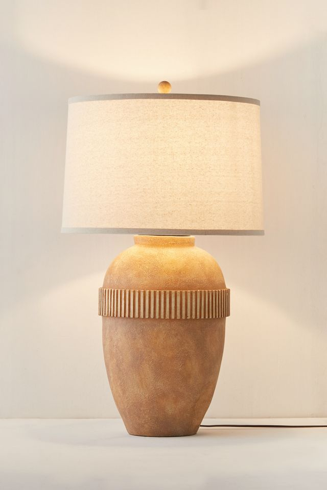 Groove Terracotta Table Lamp