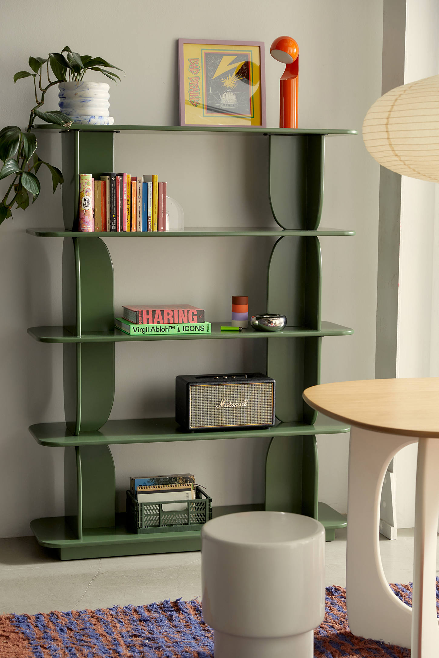 Silas Retro-Modern 5-Tier Bookshelf