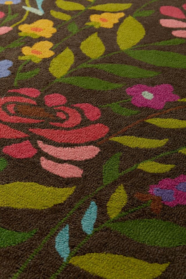 Floral Tufted Wool Rug