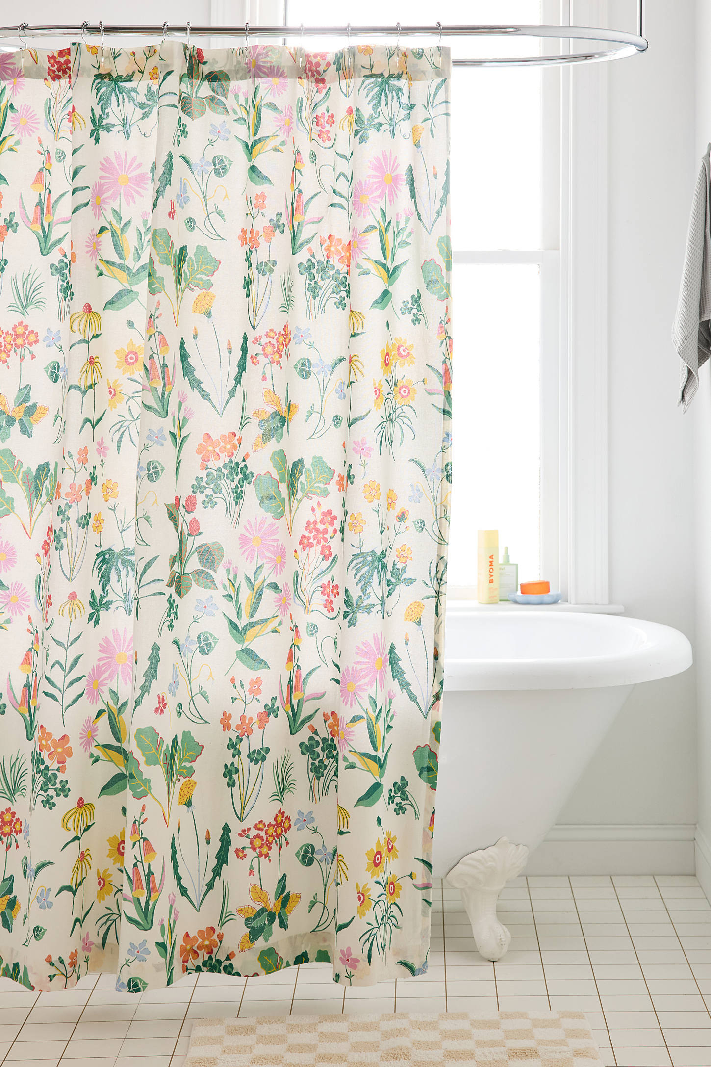 Flori Wildflower Patterned Shower Curtain