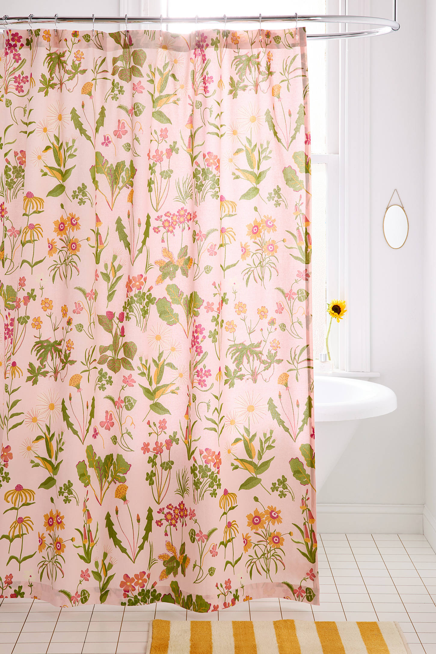 Flori Wildflower Patterned Shower Curtain