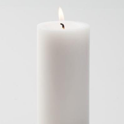 Richland Pillar White Candles & Eastland Cylinder Holders Set of 48