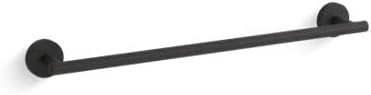 Matte Black 18" Wall Mounted Minimalist Towel Bar