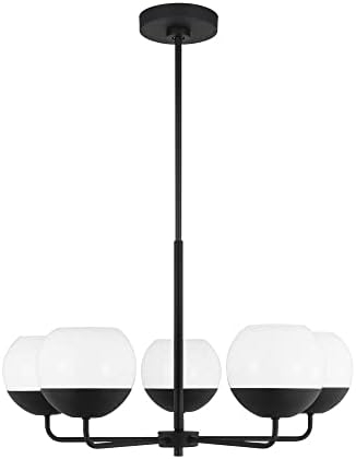 Generation Lighting 3168105-112 Alvin Chandelier, 5-Light 300 Total Watts, Midnight Black