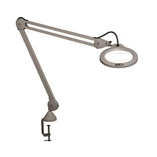 45" Adjustable Arm LED Magnifying Lamp with Clamp-On Mount