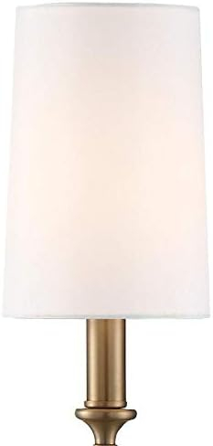 Vibrant Gold Geometric Sconce with White Glass Shade