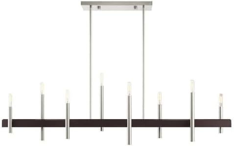 Livex Lighting Denmark 8 - Light Chandelier in  Brushed Nickel