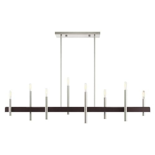 Livex Lighting Denmark 8 - Light Chandelier in  Brushed Nickel