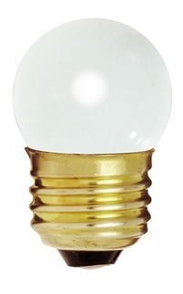 Bulbrite 702007-7.5S11W - White 7.5 Watt S11 Light Bulb, 130 Volt Long Life