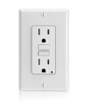 Leviton Smartlockpro Series 15A Self Test Tamper Resistant GFCI Outlet GFTR1-W