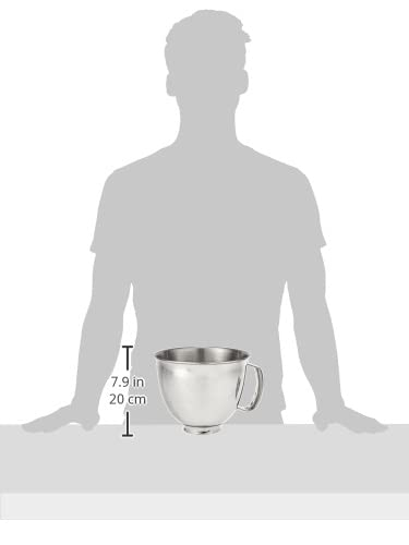 KitchenAid 3.5 Quart Polished Stainless Steel Bowl with Handle - KSM35SSFP