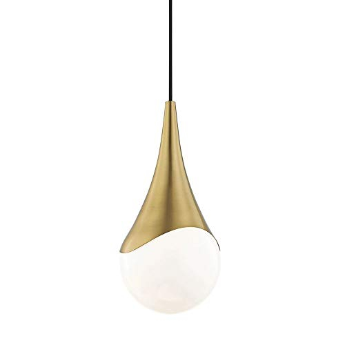 Mitzi H375701s Ariana 8" Wide Mini Pendant - Brass