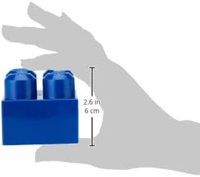 MEGA BLOKS Fisher-Price Toy Blocks Blue Big Building Bag with Storage (80 Pieces) for Toddler