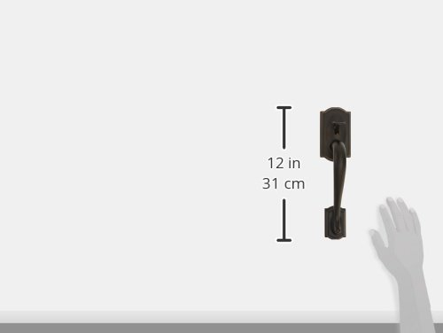Schlage F62-CAM-ACC-RH Camelot Right Hand Double Cylinder Handleset with Accent, Aged Bronze