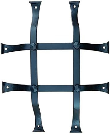 Speakeasy Grille, Standard , Window Grille, Forged Iron, Flared Legs (8 Inch x 10 Inch)