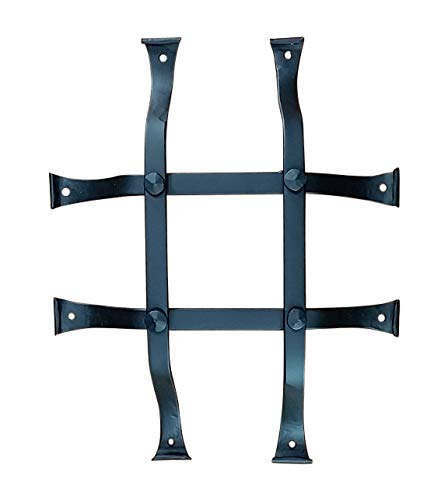 Speakeasy Grille, Standard , Window Grille, Forged Iron, Flared Legs (8 Inch x 10 Inch)