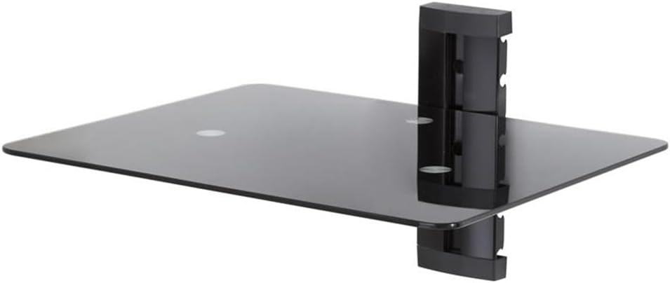 AVF Steel Wall Mounted AV Component Shelving System with 1 Shelves in Black
