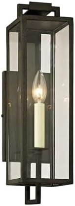 Troy Lighting Beckham 1 - Light Wall Light in  Forged Iron Clear Shade