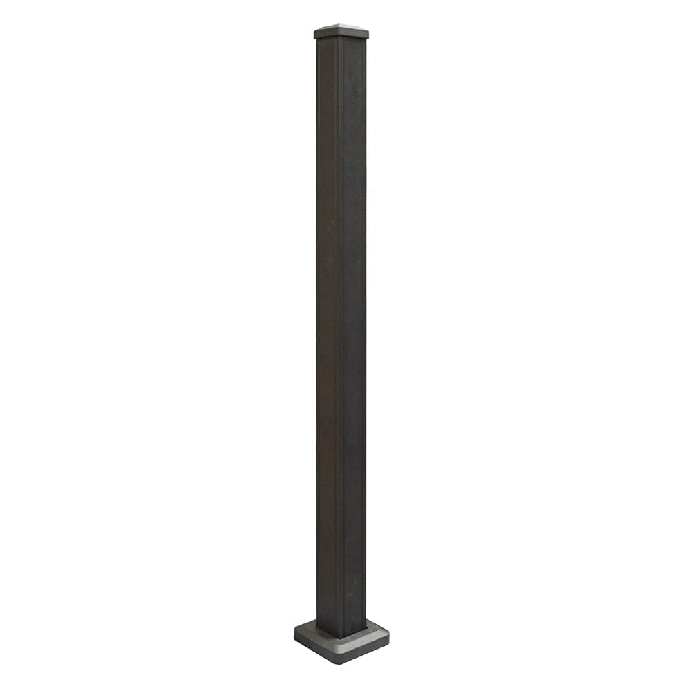 Weatherables Aluminum Railing Post Kit – Aluminum Post Kit for Arlington, Georgetown, and Cornell Railing Kits, Made with Durable Black Textured Powder-Coat Finish (3 in. x 3 in. x 54 in.)