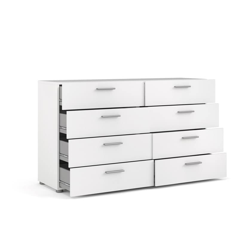Home Square 3 Piece Bedroom Set with Dresser and 2 Nightstands in White