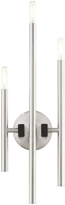 Livex Lighting Denmark 3 - Light Wall Light in  Brushed Nickel