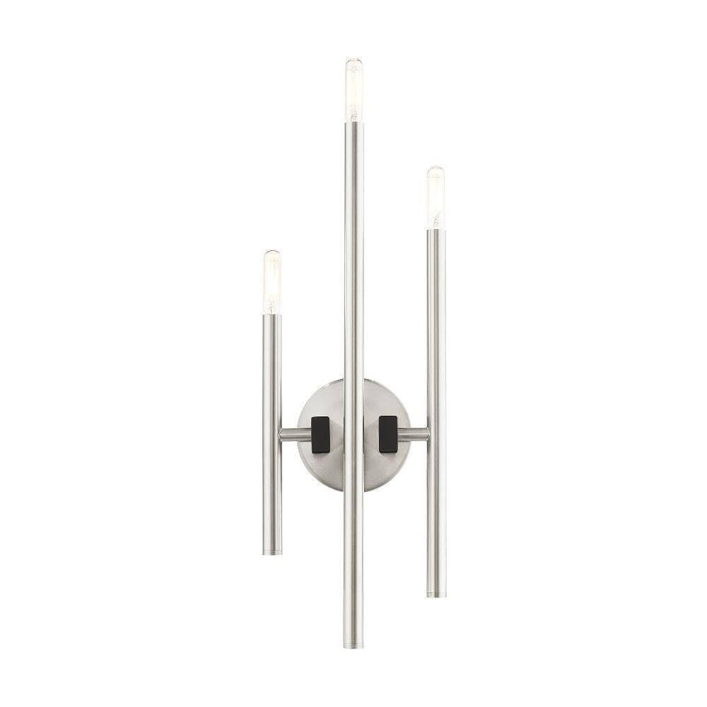 Livex Lighting Denmark 3 - Light Wall Light in  Brushed Nickel