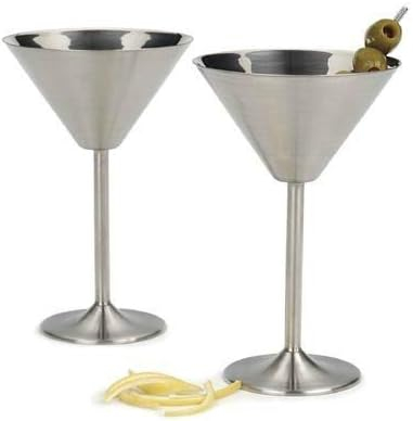 320ml Stainless Steel Break Resistant Martini Glasses, Set of 4