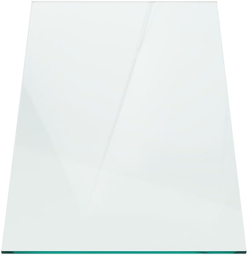 24 x 36 Inch Rectangle Glass Table Top 3/8 Inch Thick Clear Tempered Glass With Bevel Edge Polished Radius Corners