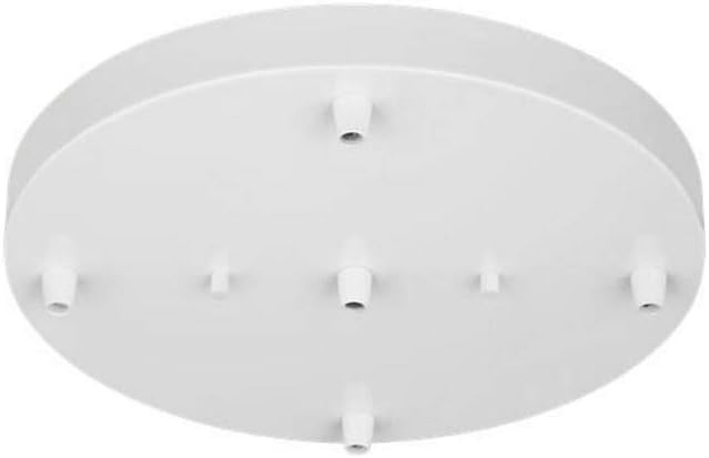 Generation Lighting 7449405-15 Hanging Globe Five Light Cluster Canopy, White Finish