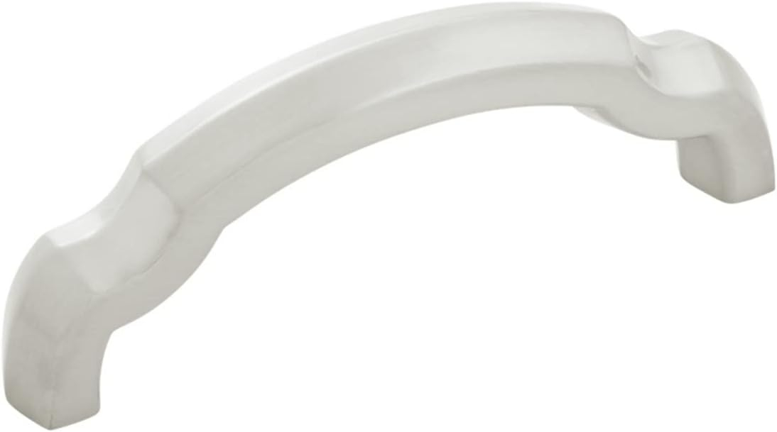 Hickory Hardware Solid Core Kitchen Cabinet Pulls, Luxury Cabinet Handles, Hardware for Doors & Dresser Drawers, 3 Inch Hole Center, Satin Nickel, Veranda Collection(Pack of 10)