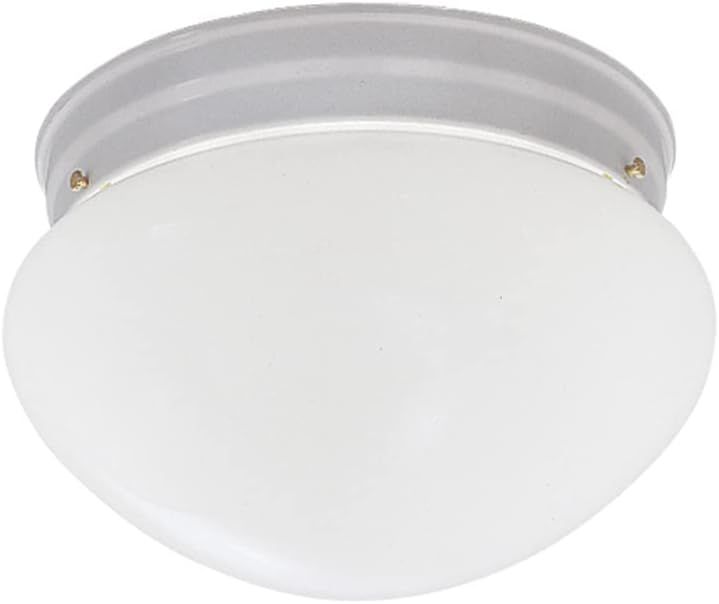 4732-WH-Designers Fountain-2 Light Flush Mount With Satin Etched Glass Globe