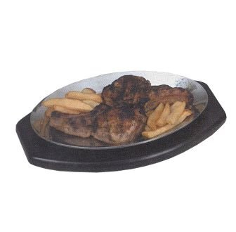 Silver Oval Aluminum 12.5" Sizzle Platter