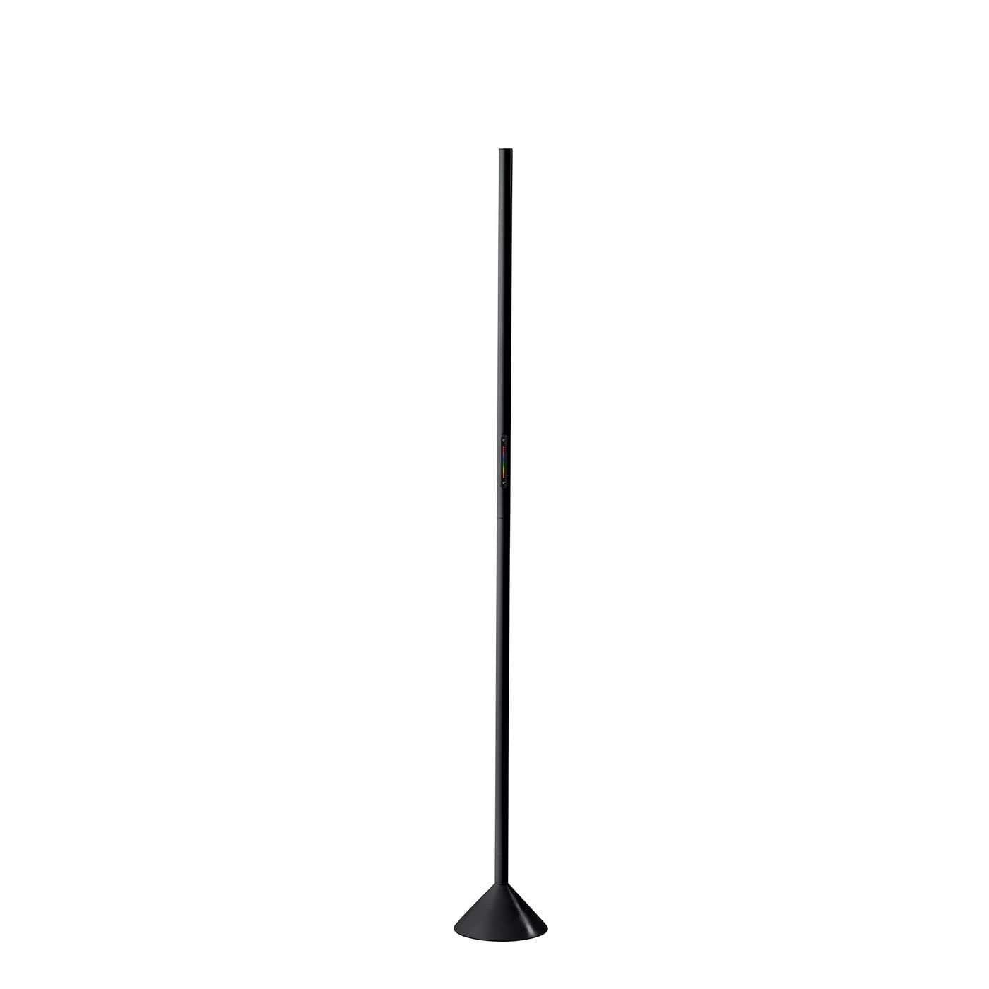 Simplee Adesso Cole LED Color Changing Wall Washer Floor Lamp, Matte Black, Plastic, Frosted Diffuser Shade