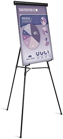Office Depot Presentation Easel, Black With Chart Holder, 48ETL
