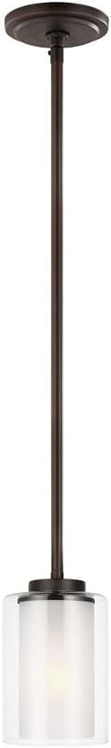 Generation Lighting 6137301-710 Elmwood Park One - Light Mini-Pendant Hanging Modern Fixture, Bronze