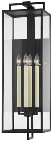 Troy Lighting Beckham 4 - Light Wall Light in  Forged Iron Clear Shade
