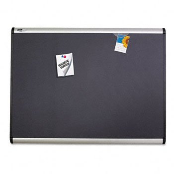Quartet MB544A Prestige Plus 48 x 36 Magnetic Fabric Bulletin Boards - Gray Surface/Silver Aluminum Frame