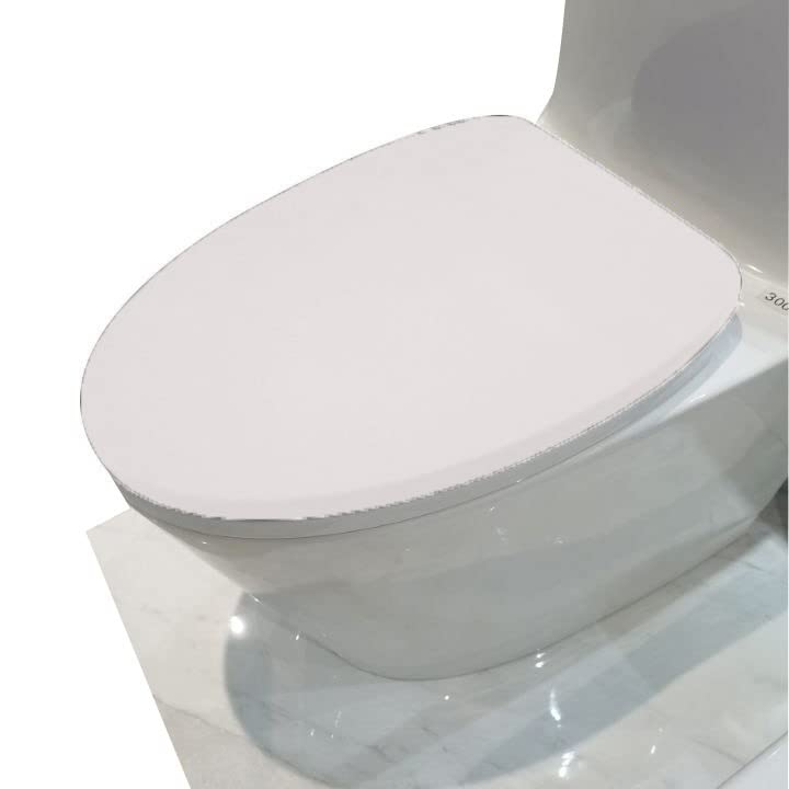 Madeals Microfiber Toilet Lid Cover Soft and Absorbent, Comfortable Bathroom Toilet Lid Cover Seat Fits Most Size Toilet Lids for Black