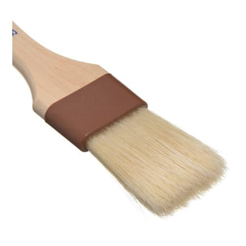 1" Flat Boar Hair Brush with Wooden Handle