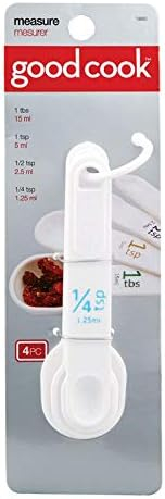 GoodCook Everyday 4-Piece Plastic Measuring Cup Set with Storage Ring, White