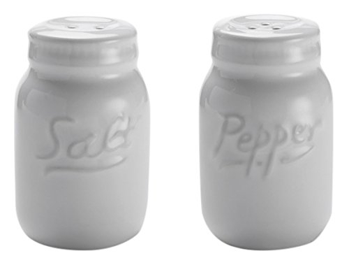 Ceramic Mason Jar Salt and Pepper Shaker Set