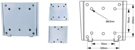 Mount Plus 1059 Monitor TV Wall Mount for 19" 20" 22" 23" 24" 26" 27" Flat TV | VESA 75/100 | Quick Release Function | RV TV Mount | 66lbs (13" to 27" Fixed Mount)